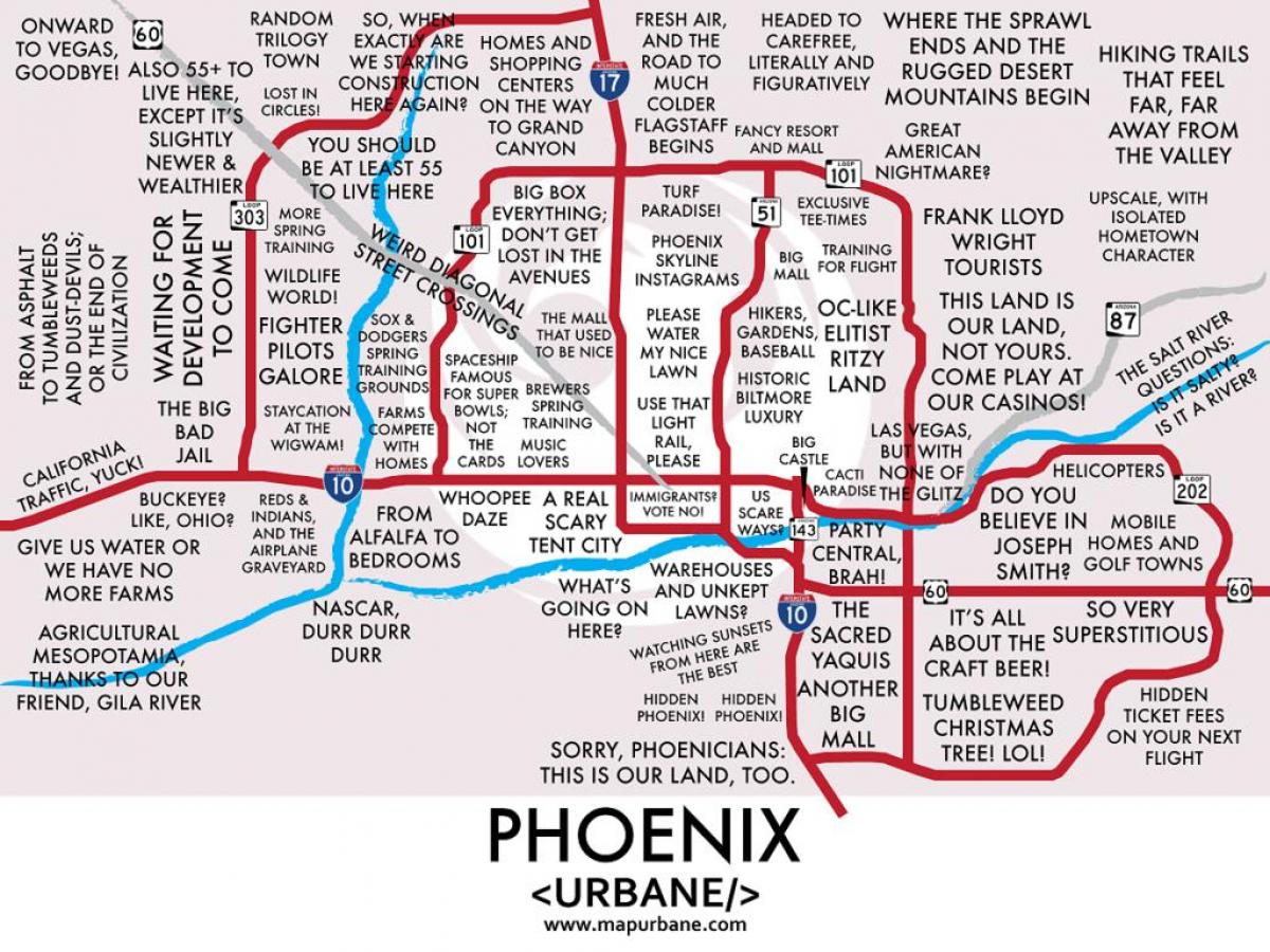 Phoenix cartiere hartă