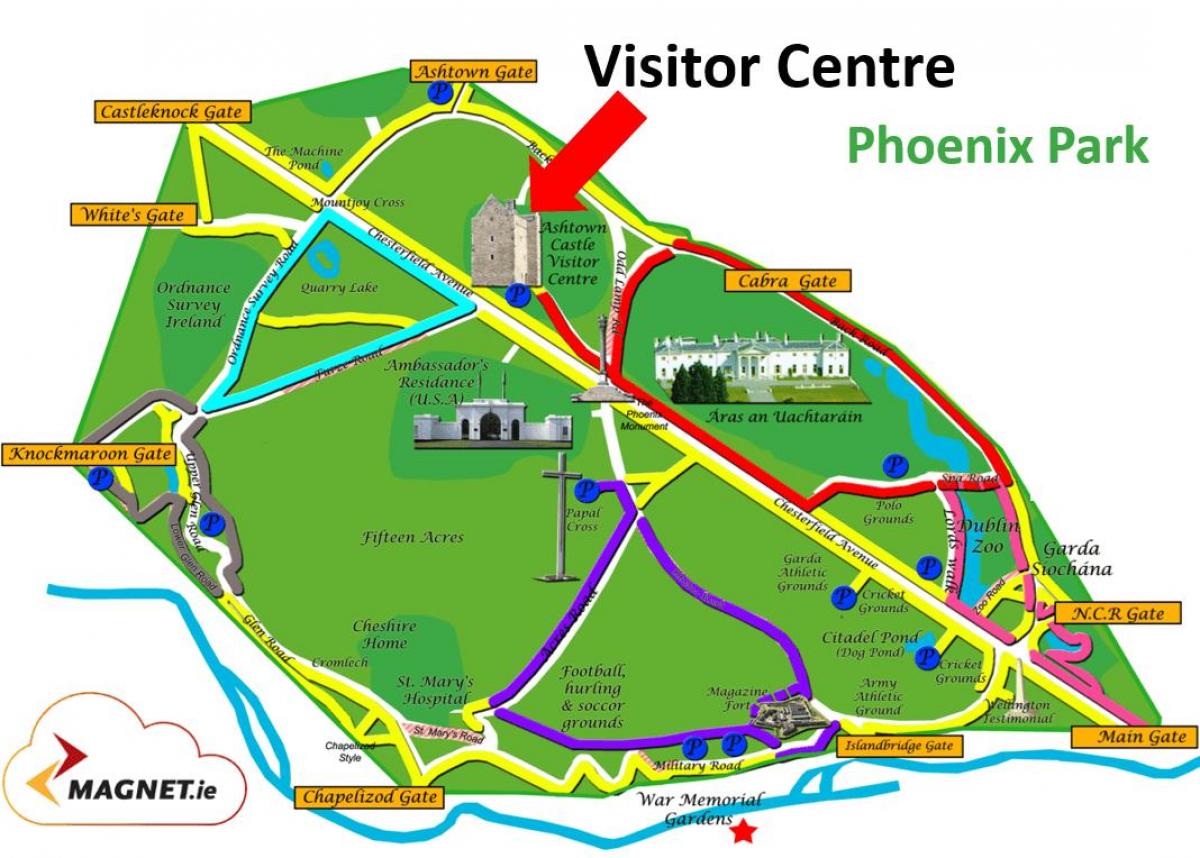 Phoenix park arată hartă