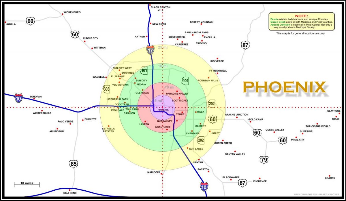 harta zona Phoenix