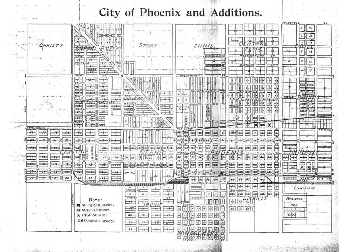hartă de metrou Phoenix
