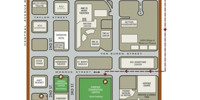 Harta Phoenix convention center